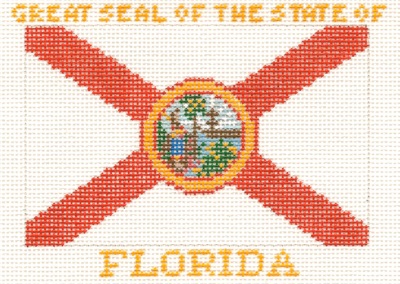 click here to view larger image of Florida Flag (hand painted canvases)