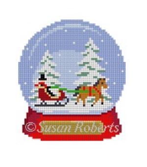 click here to view larger image of Snow Globe/Sleigh Ride (hand painted canvases)