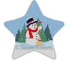 click here to view larger image of Star/Snowmans Visitor (hand painted canvases)