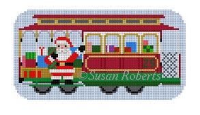 click here to view larger image of Cable Car Santa (hand painted canvases)