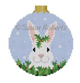 click here to view larger image of White Rabbit In Holly (hand painted canvases)