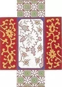 click here to view larger image of Imari Brick Cover 1 - BR44 (hand painted canvases)