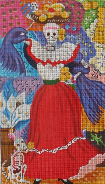 click here to view larger image of Day of the Dead Lady (hand painted canvases)