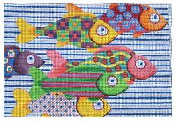 click here to view larger image of Bright Fish (hand painted canvases)