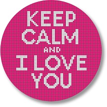 click here to view larger image of Keep Calm and I Love You (hand painted canvases)