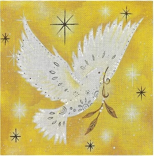 click here to view larger image of Gold Dove  (hand painted canvases)