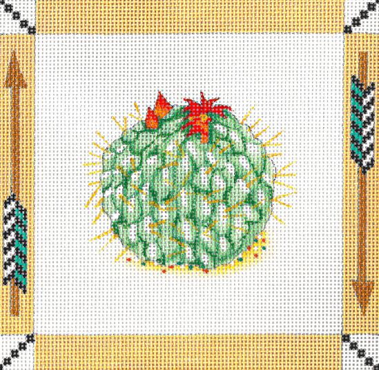 click here to view larger image of Cactus Tea Coaster D (hand painted canvases)