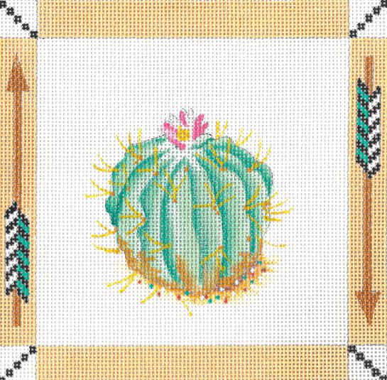 click here to view larger image of Cactus Tea Coaster B (hand painted canvases)
