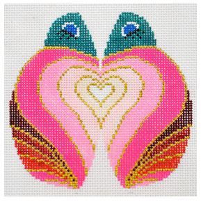 click here to view larger image of Petite Lady Bug - Pink Heart (hand painted canvases)