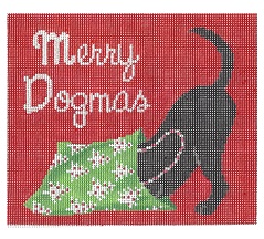 click here to view larger image of Merry Dogmas - Black Lab  (hand painted canvases)