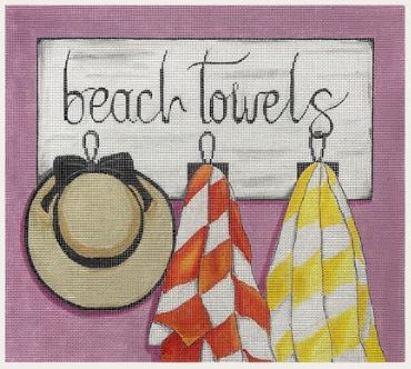 click here to view larger image of Beach Towels (hand painted canvases)