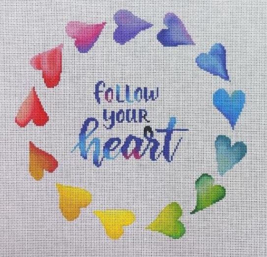 click here to view larger image of Follow Your Heart (hand painted canvases)