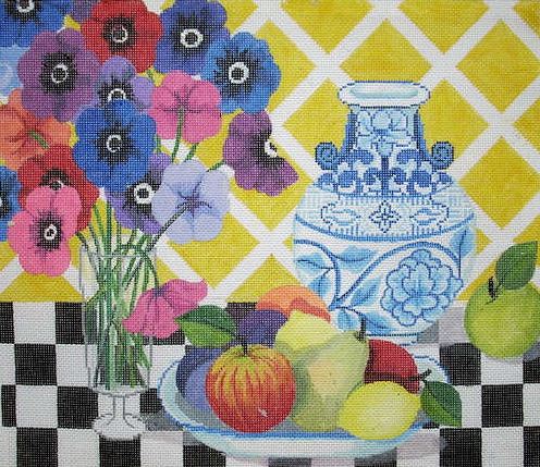 click here to view larger image of Still Life w/Fruit (hand painted canvases)