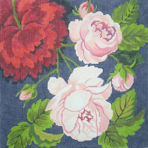 click here to view larger image of Peony Floral (hand painted canvases)