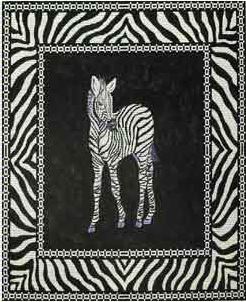 click here to view larger image of Zelda Zebra - 9in (hand painted canvases)