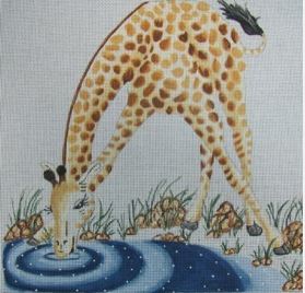 click here to view larger image of Zumgaligali (Drinking Giraffe)  (hand painted canvases)