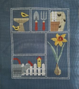 click here to view larger image of Garden Sampler w/Stitch Guide (hand painted canvases)
