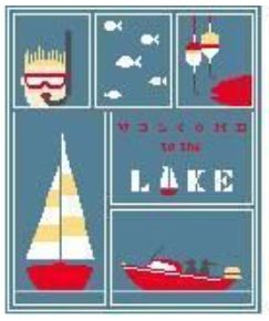 click here to view larger image of Lake Sampler w/Stitch Guide (hand painted canvases)