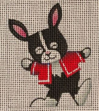 click here to view larger image of Bunny in Red Vest (hand painted canvases)