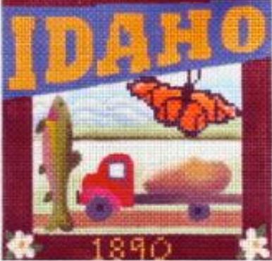 click here to view larger image of Postcard - Idaho (hand painted canvases)