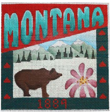 click here to view larger image of Postcard - Montana (hand painted canvases)