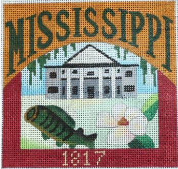 click here to view larger image of Postcard - Mississippi  (hand painted canvases)