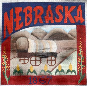 click here to view larger image of Postcard - Nebraska  (hand painted canvases)