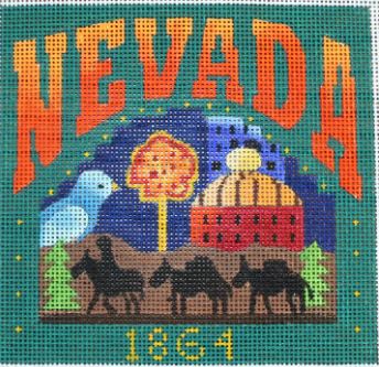 click here to view larger image of Postcard - Nevada  (hand painted canvases)