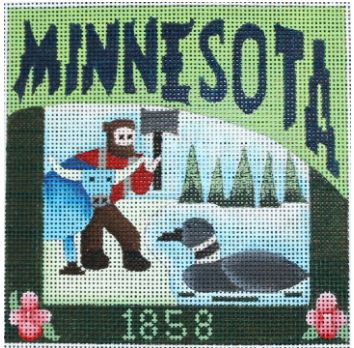 click here to view larger image of Postcard - Minnesota  (hand painted canvases)
