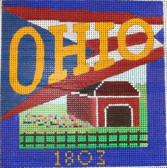 click here to view larger image of Postcard - Ohio  (hand painted canvases)