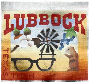 click here to view larger image of Postcard - Lubbock (hand painted canvases)