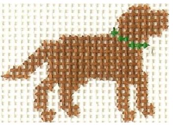 click here to view larger image of Chocolate Lab Stay Mini (hand painted canvases)
