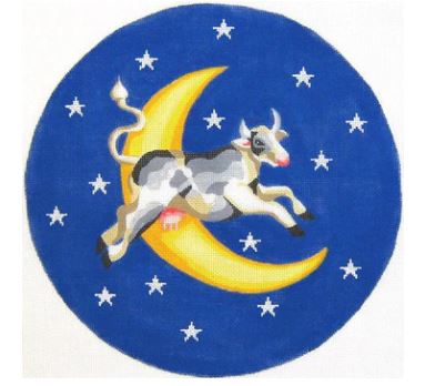 click here to view larger image of Cow Over The Moon (hand painted canvases)