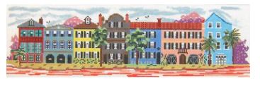 click here to view larger image of Rainbow Row (hand painted canvases)