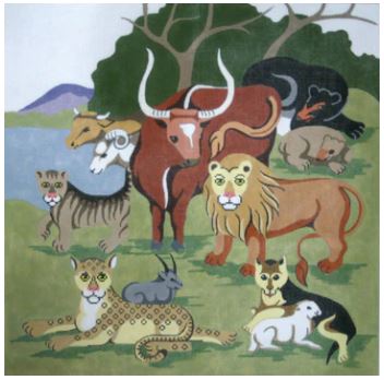 click here to view larger image of Peaceable Kingdom (hand painted canvases)