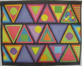 click here to view larger image of Triangles - 18M (hand painted canvases)