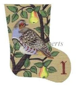 click here to view larger image of Partridge - Day 1 Mini Stocking (hand painted canvases)
