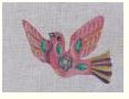 click here to view larger image of Pink Dove Ornament (hand painted canvases)