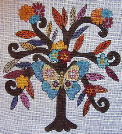 click here to view larger image of Mariposa Tree of Life (hand painted canvases)