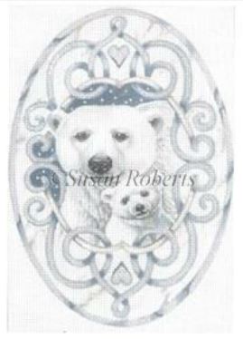 click here to view larger image of Polar Bear and Cubs (hand painted canvases)