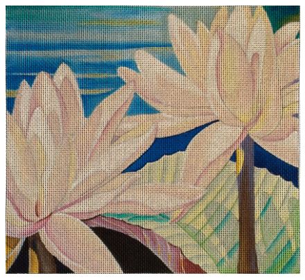 click here to view larger image of Water Lillies (hand painted canvases)