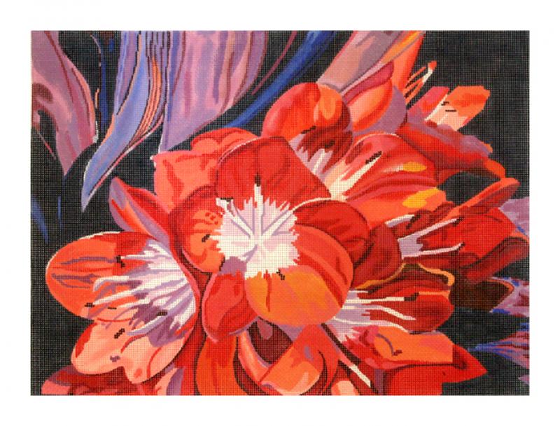 click here to view larger image of Glorias Kaffir Lilies (hand painted canvases)