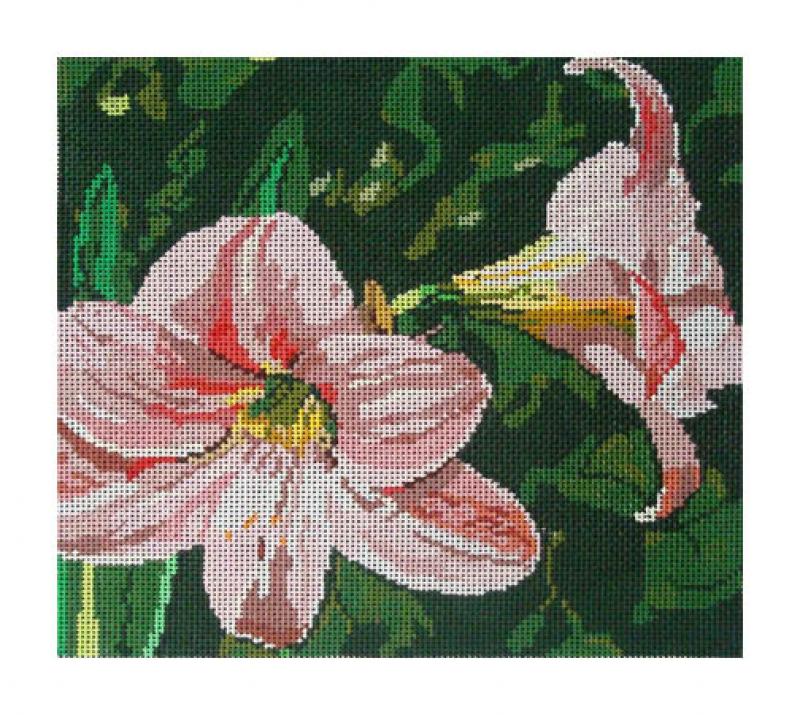 click here to view larger image of White Amaryllis (hand painted canvases)