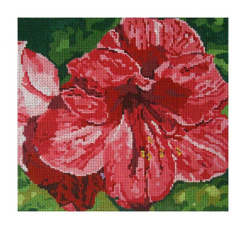click here to view larger image of Red Amaryllis (hand painted canvases)