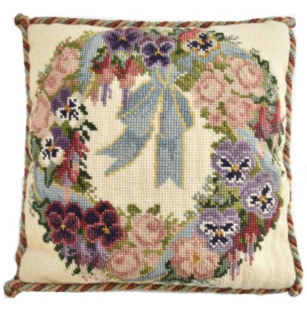 click here to view larger image of Garland of Pansies, A (needlepoint kits)