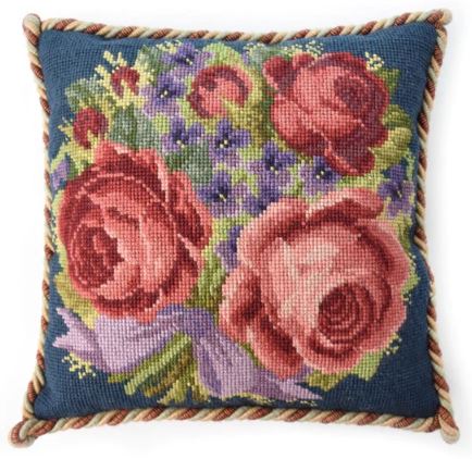 click here to view larger image of Violets and Roses (needlepoint kits)