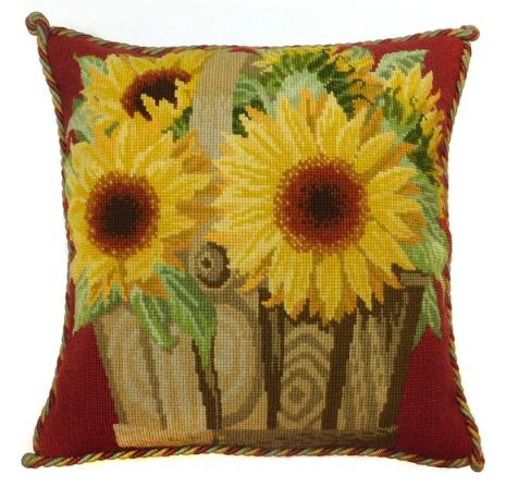 click here to view larger image of Sunflower Basket (needlepoint kits)