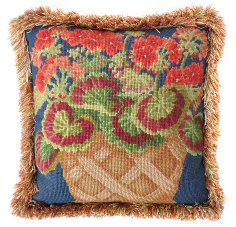 click here to view larger image of Geranium Pot  (needlepoint kits)