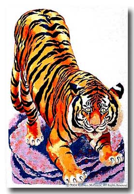 click here to view larger image of Stalking Tiger (hand painted canvases)