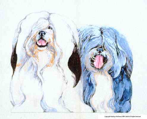 click here to view larger image of Lhasa Apsos (hand painted canvases)